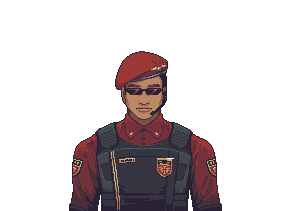 In-game portrait of Officer Lun